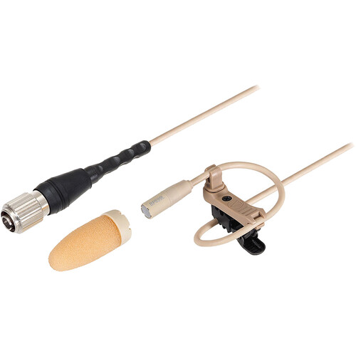 Audio-Technica BP899LcH-TH Subminiature Omnidirectional Lavalier Microphone (Theater-Beige Low-Sensitivity cH-Style Connector)
