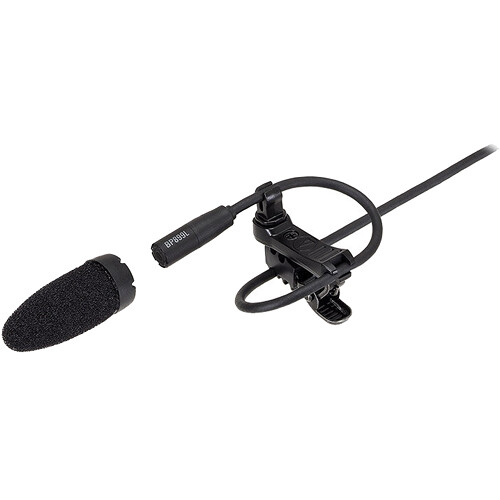 Audio-Technica BP899LcT4 Subminiature Omnidirectional Lavalier Microphone (Black Low-Sensitivity TA4F Connector)