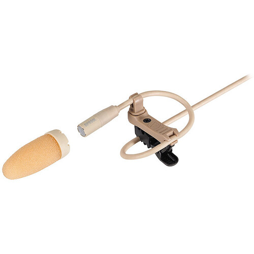 Audio-Technica BP899LcW-TH Subminiature Omnidirectional Lavalier Microphone (Theater-Beige Low-Sensitivity cW-Style Connector)