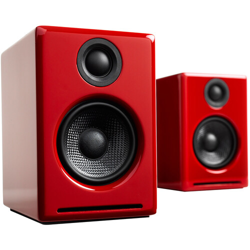 Audioengine A2+ Next Gen Wireless Bluetooth Speaker System (Hi-Gloss Red Pair)
