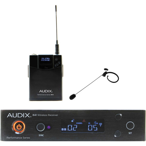 Audix AP41 Performance Series Single-Channel Bodypack Wireless System with HT7 Single-Ear Condenser Microphone (Black 554 to 586 MHz)