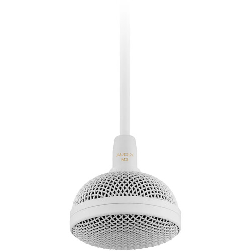 Audix M3 Tri-Element Hanging Ceiling Microphone with 4' Cable (White)