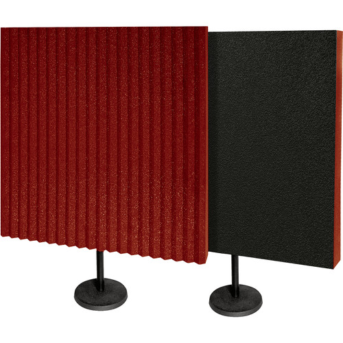 Auralex DeskMAX Stand-Mounted Acoustic Panels (Burgundy Set of 2)