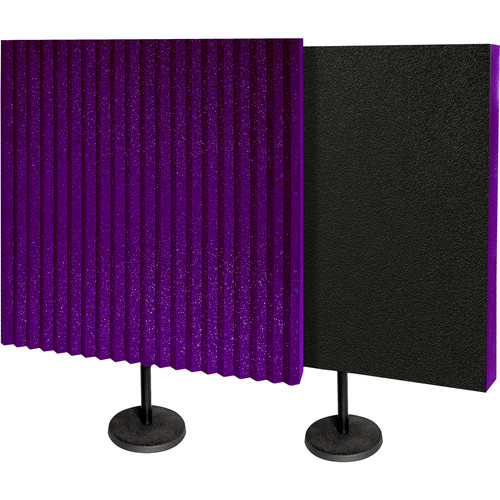 Auralex DeskMAX Stand-Mounted Acoustic Panels (Purple Set of 2)