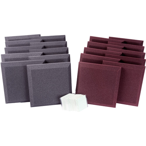 Auralex Home Office Kit with SonoFlat Panels (Burgundy and Charcoal 20-Pack)