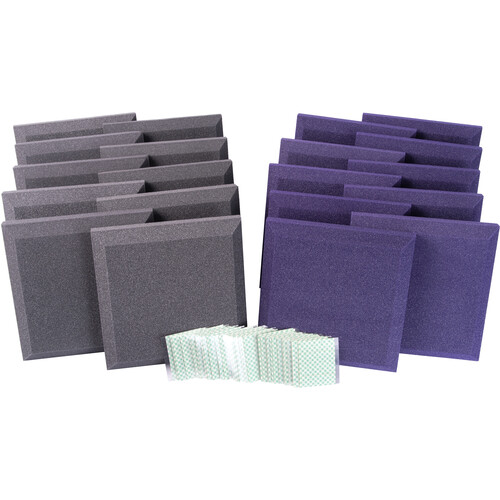 Auralex Home Office Kit with SonoFlat Panels (Purple and Charcoal 20-Pack)