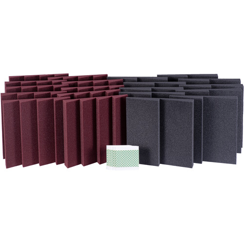 Auralex Streamer Starter Kit (20-Pack Charcoal and Burgundy)