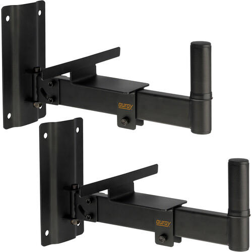 Auray Wall Mount Speaker Bracket with Adjustable Tilt Angle and Back Plate (Pair)