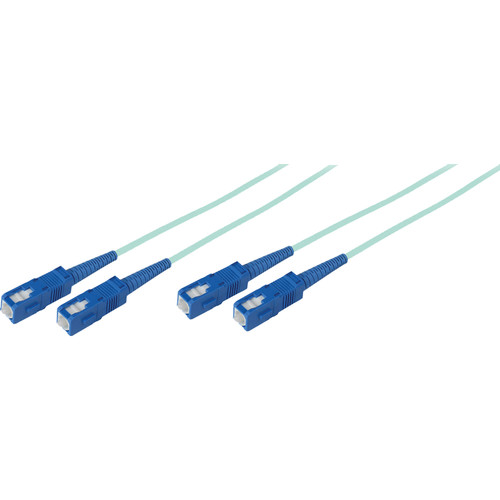 Avenview 50/125 m Fiber Optic Multimode Duplex SC to SC 10Gb OM3 Cable (330' Aqua)