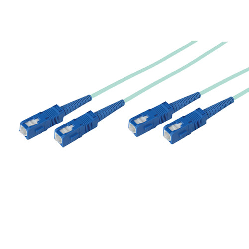 Avenview 50/125 m Fiber Optic Multimode Duplex SC to SC 10Gb OM3 Cable (100' Aqua)