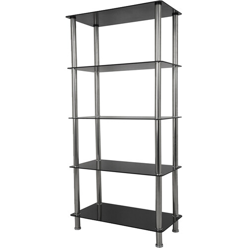 AVF Group S25-A A/V Component Stand (Chrome Effect & Black Glass)