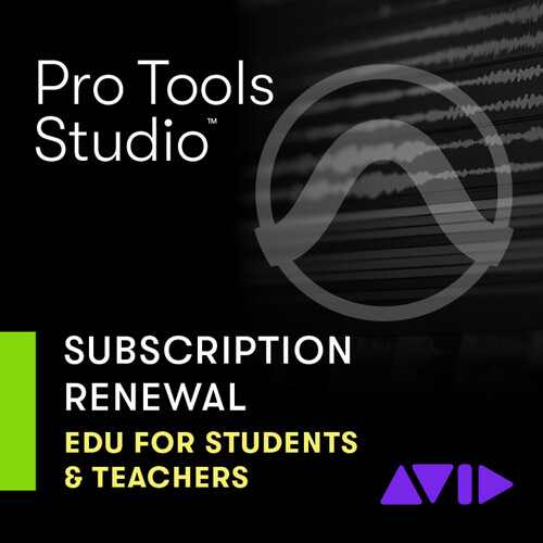 Avid Pro Tools Studio 1-Year Subscription RENEWAL (Education Student/Teacher Download)