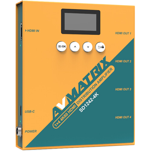 AVMATRIX 1x4 4K HDMI Distribution Amplifier