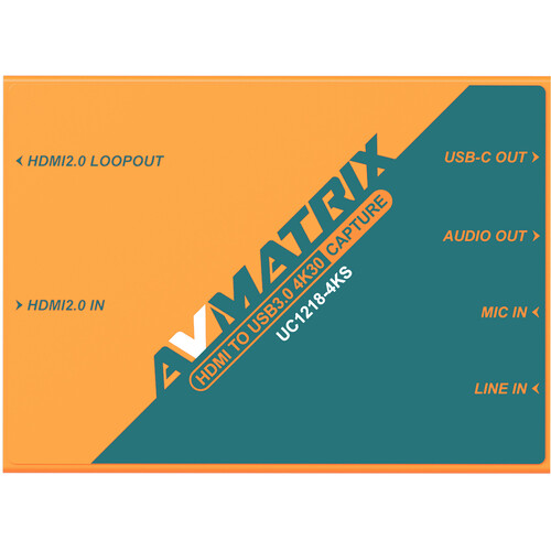 AVMATRIX UC1218-4KS HDMI to USB 4K Capture Box