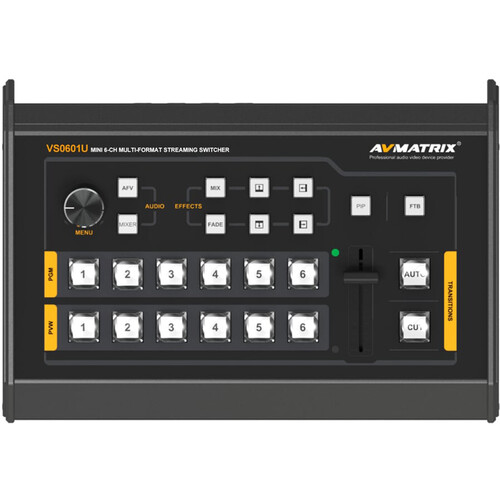 AVMATRIX VS0601U Mini 6-Channel SDI/HDMI Multi-Format AV Switcher&nbspwith USB Streaming