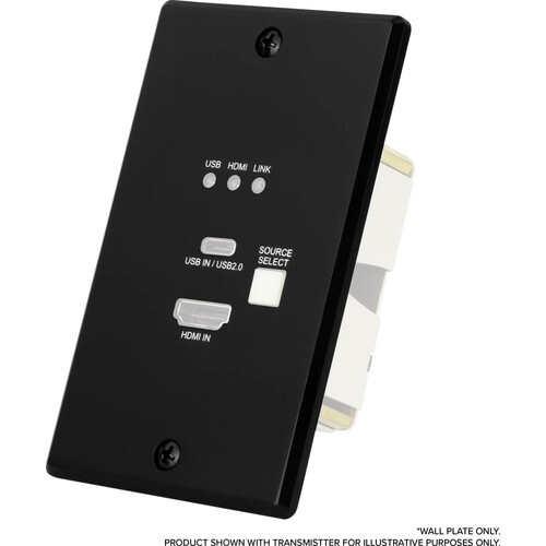 AVPro Edge ConferX Low-Profile Dual HDMI Wall Plate Cover for ConferX Wall Plate TX (Black)
