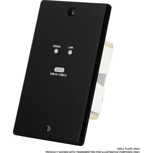 AVPro Edge ConferX Low-Profile USB-C Wall Plate Cover for ConferX Wall Plate TX (Black)