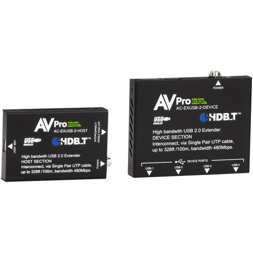 AVPro Edge USB 2.0 over Cat 5e Point-to-Point Extender Kit (328')