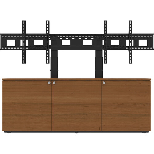 AVTEQ Thin 3-Bay Credenza for Dual Xtra Large Displays (TAA Compliant)