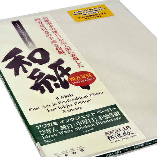 Awagami Factory Bizan Medium White Handmade Paper (A3+ 13 x 19
