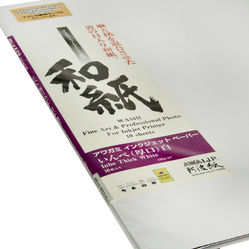 Awagami Factory Inbe Thick White Inkjet Paper (A1 23.4 x 33.1