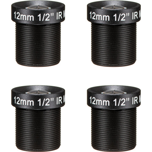 Axis Communications M12-Mount 12mm Fixed Focal Lens (4-Pack)