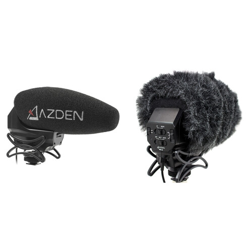 Azden SMX-30 Stereo/Mono Switchable Video Mic & Furry Windshield Cover Kit