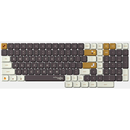 AZIO Cascade 75% Layout Slim Keycaps (Coffee Dark)