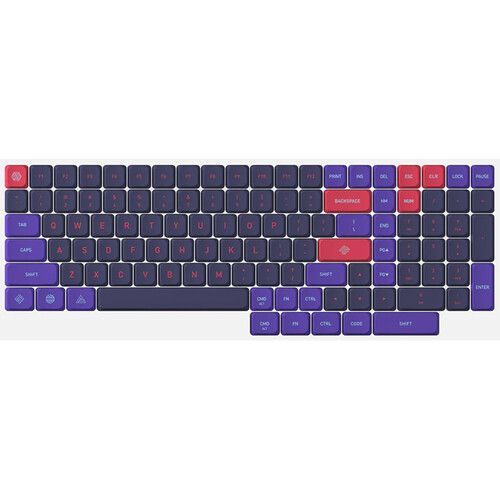 AZIO Cascade 75% Layout Slim Keycaps (Neon Flux Dark)