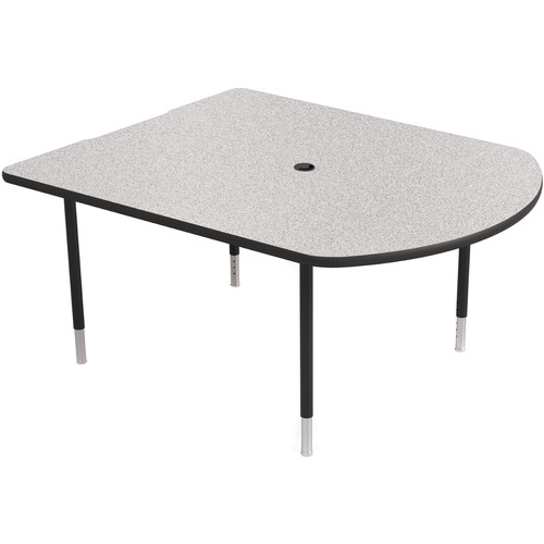 Balt MediaSpace Multimedia & Collaboration Table (Small Gray Nebula Laminate Black Edge Black Legs)
