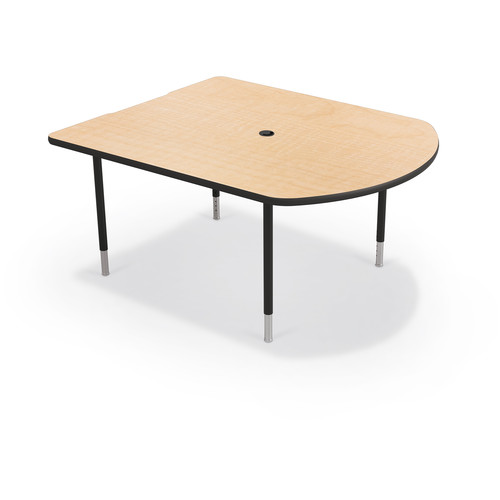 Balt MediaSpace Multimedia & Collaboration Table (Small Fusion Maple Laminate Platinum Edge Black Legs)