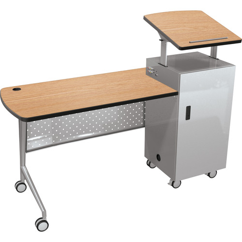 Balt Trend Podium Desk (Castle Oak)
