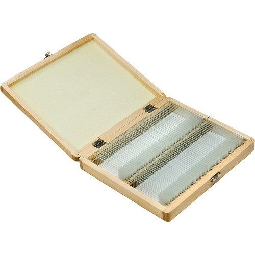 Barska Prepared Microscope Slides (100-Pack Wooden Case)