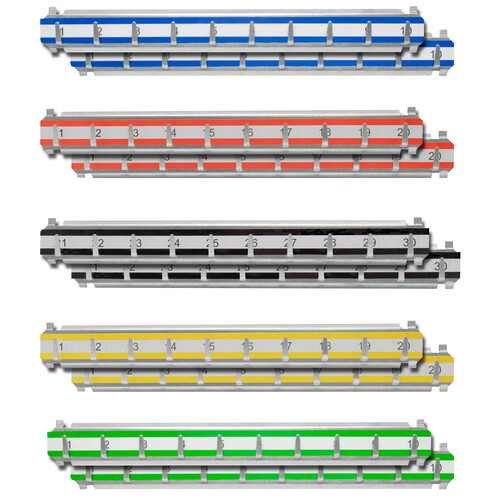 Barska Labeled Key Racks with Hooks for Adjustable Key Cabinets (Numbered 1 to 100)