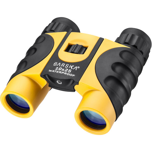 Barska 10x25 Colorado Waterproof Binoculars (Yellow Clamshell Packaging)