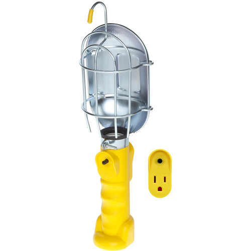 Bayco Products Incandescent Work Light with Metal Guard & Single Outlet (50' Cord)