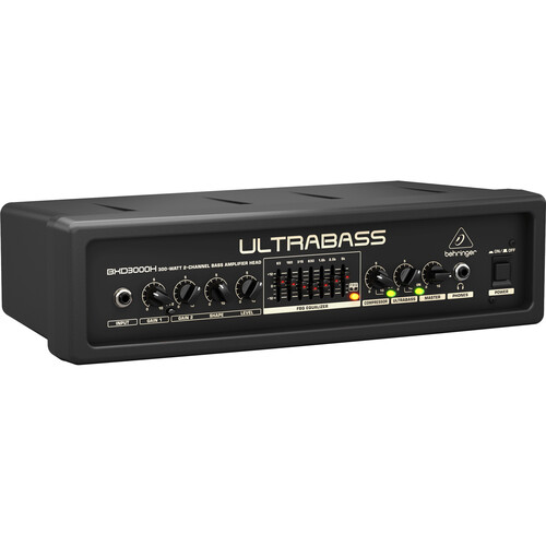 Behringer BXD3000H Ultrabass 300W 2-Channel Bass Amplifier Head with FBQ and Compressor