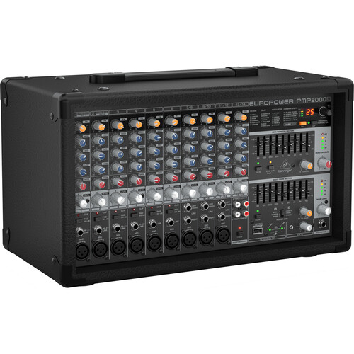 Behringer Europower PMP2000D Powered 2000W 14-Input PA Mixer with Klark Teknik Effects