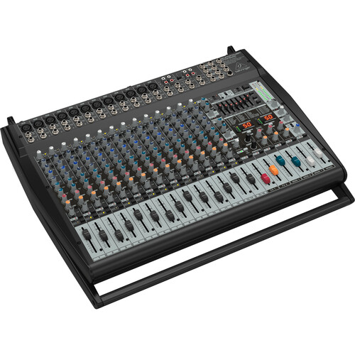 Behringer Europower PMP6000 1600W 20-Input Powered PA Mixer with Dual Multi-FX Processor and Feedback Eliminator