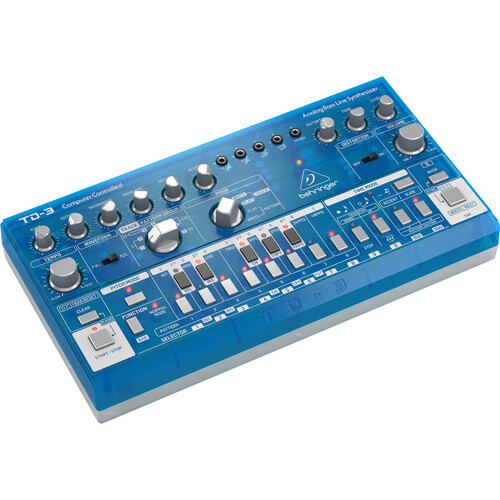 Behringer TD-3-BB Analog Bass Line Synthesizer with 16-Step Sequencer (Baby Blue)