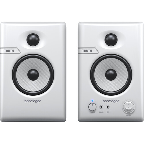 Behringer TRUTH 3.5 BT Powered Studio Monitors with Bluetooth and Advanced Waveguide (White Pair)