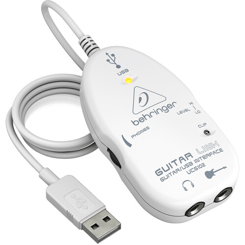 Behringer GUITAR LINK UCG102 Guitar-to-USB Interface for PC Mac and iOS