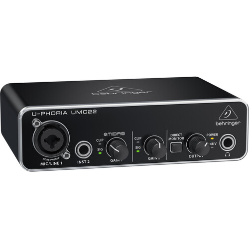 Behringer UMC22 Professional 2x2 USB Audio Interface