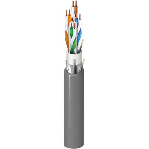 Belden Cat6A 10GX 4 Bonded Pairs 4PR F/UTP CMR PVC Jacket (1000' Gray)