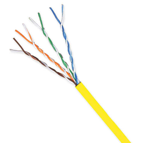Belden 1585A 4-Pair 24 AWG Cat 5e U/UTP Plenum-CMP Cable (1000' Yellow)