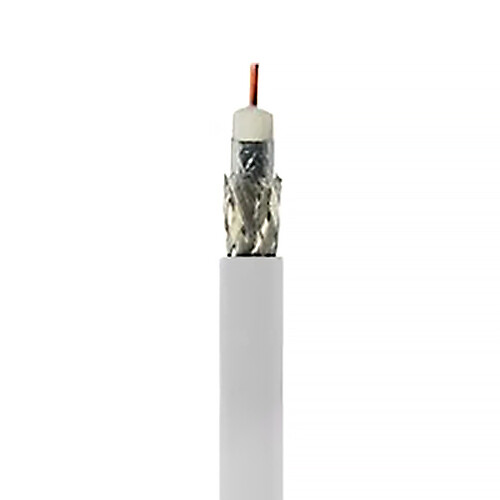 Belden 1694A RG6 Low Loss Serial Digital Coaxial Cable (1000' White)