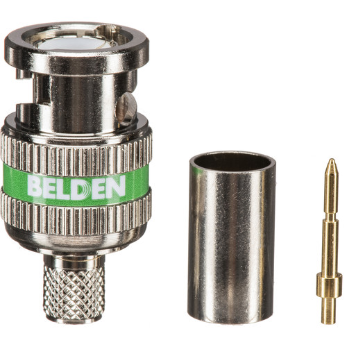Belden HD BNC 3-Piece Crimp Connector for 1694A RG6 Coax Cable (50-Pack)