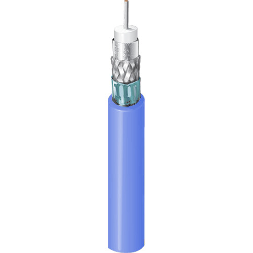 Belden 4731R UHD 4K 12G-SDI RG-11 14 AWG Coax Cable (1000' Light Blue)