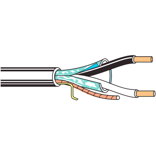 Belden 6100FE Security & Sound 2-Conductor 14 AWG BC Shielded CL2P (1000' Natural)