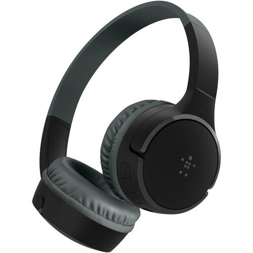 Belkin SoundForm Mini Wireless On-Ear Headphones for Kids (Black USB-C)
